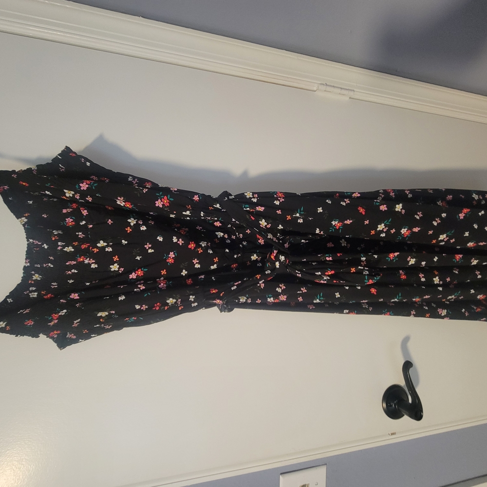 Floral Black Dress